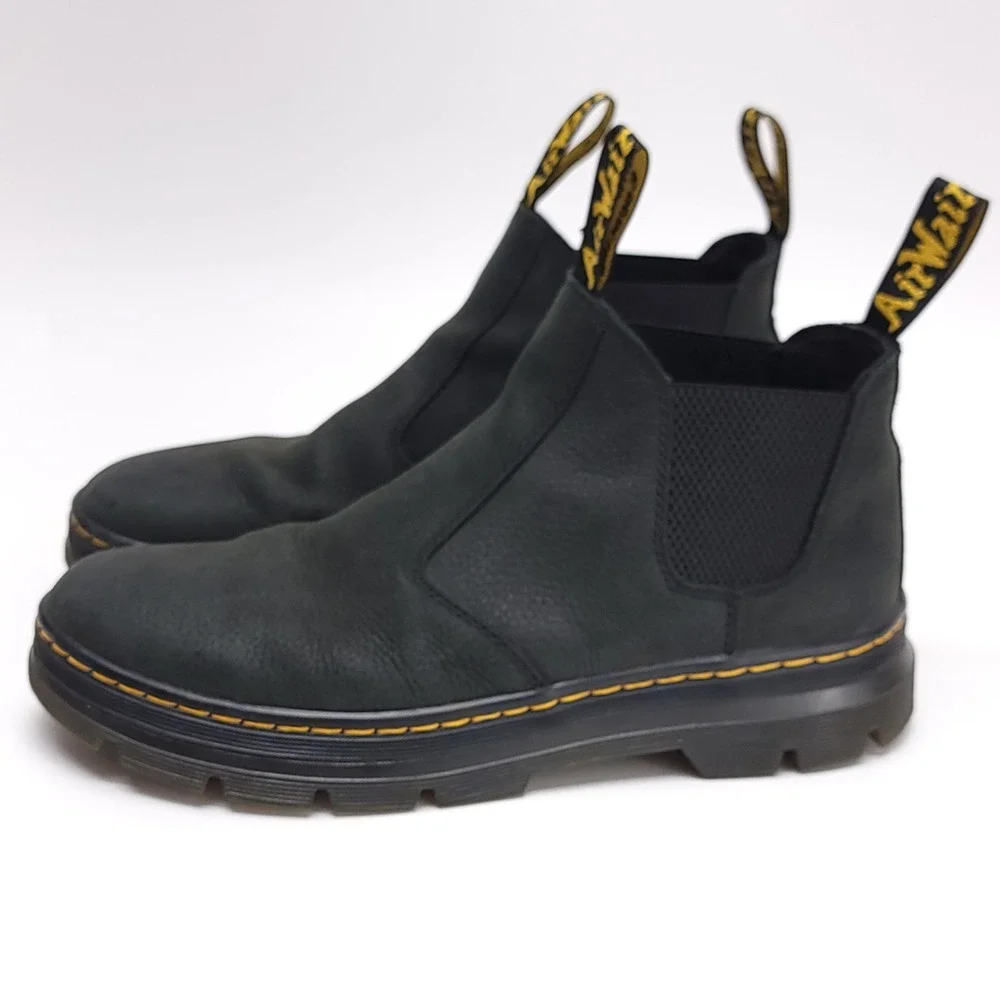 Dr. Martens Hardie II Black Leather Chelsea Boots Mens Size 10 US 9 UK